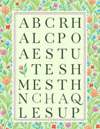 Floral Garden Alphabet Collage Rug
