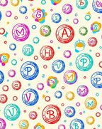 Colorful Alphabet Circles Scatter Rug
