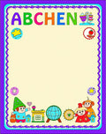 Cheerful Children's Alphabet Border Art Rug