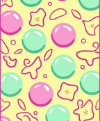 Pink Mint Bubble Playfulness Rug