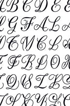 Elegant Black Script Alphabet Collection Rug