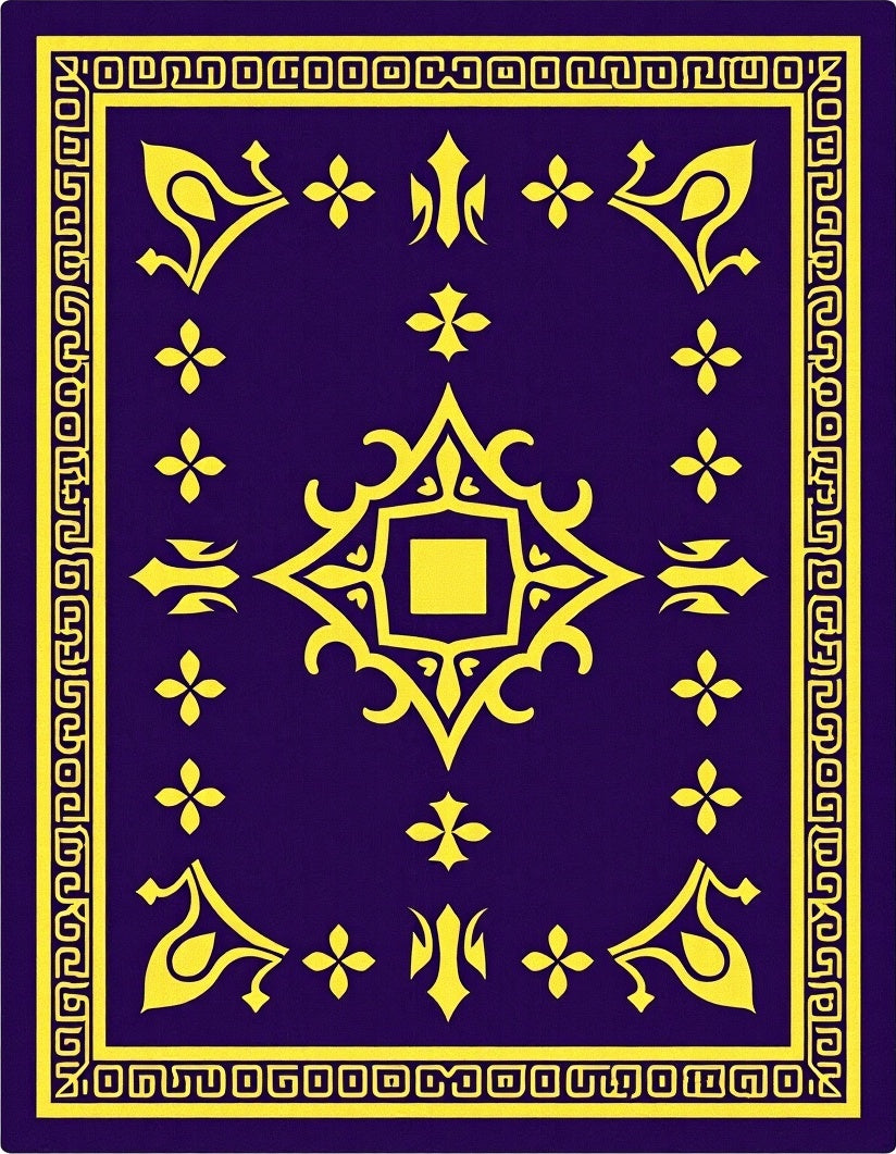 Golden Royal Court Medallion Rug