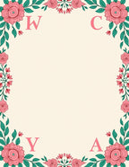 Pink Cherry Blossom Garland Border Rug