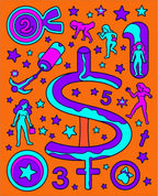Pop Art Graphic Dollar Stars Rug