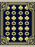 Gold Clover Navy Four Leaf Rug