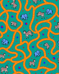 Amber Road Safari Zebra Elephant Rug