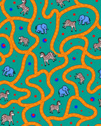 Amber Road Safari Zebra Elephant Rug