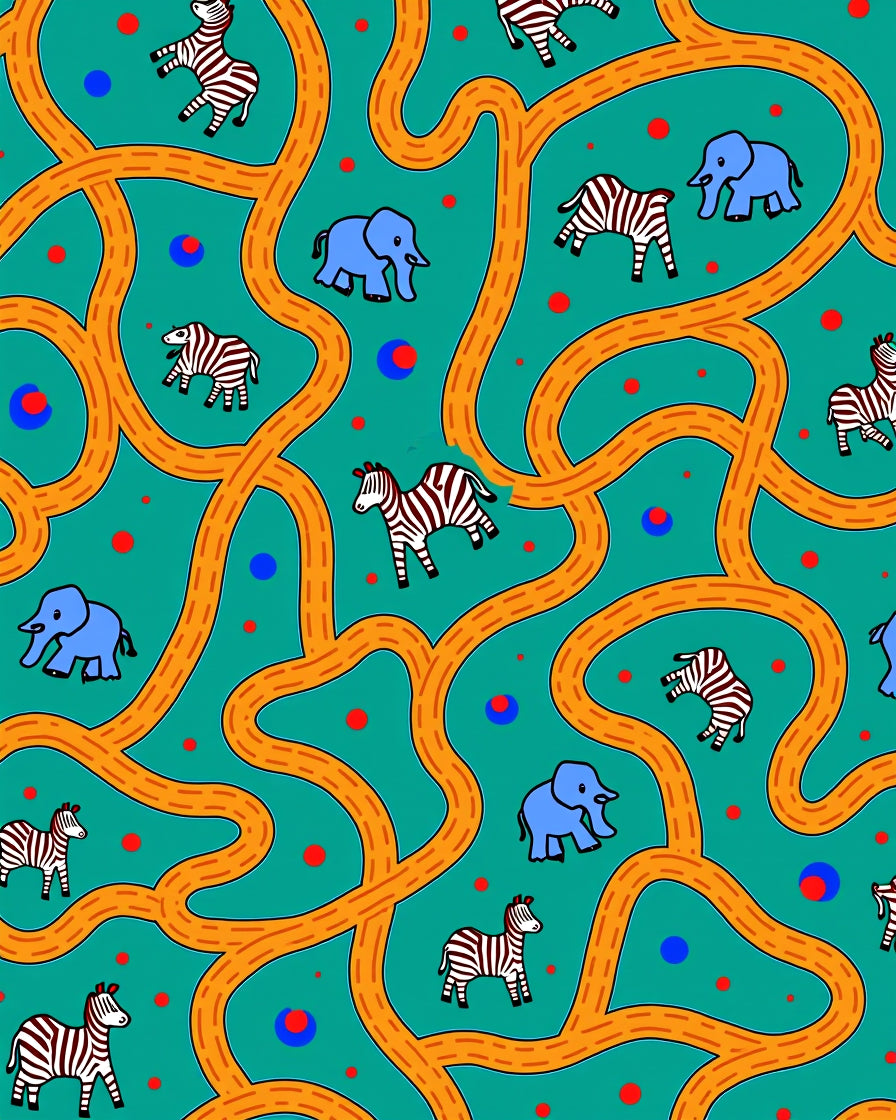 Amber Road Safari Zebra Elephant Rug