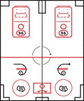Minimalist Ice Hockey Arena Lines Rug