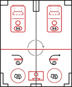 Minimalist Ice Hockey Arena Lines Rug