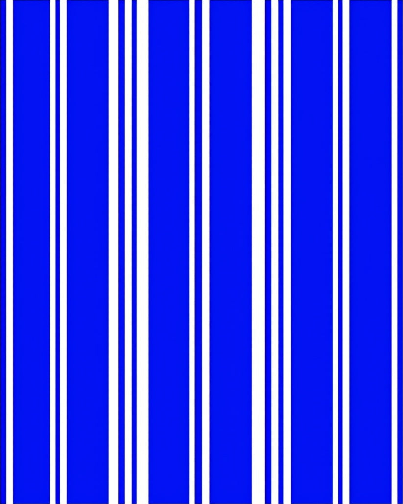 Bold Royal Blue Striped Rectangles Rug