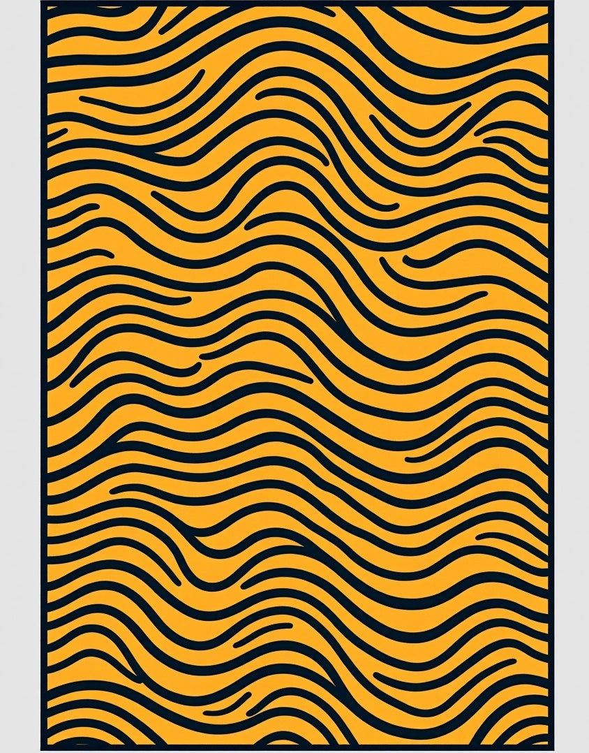 Golden Onyx Wave Overlay Rug