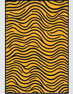Golden Onyx Wave Overlay Rug