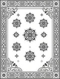 Ornate Starbursts In Elaborate Border Rug