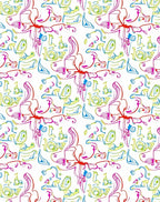 Vibrant Abstract Floral Swirls Rug