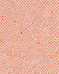 Red White Abstract Labyrinth Rug