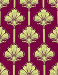 Deep Plum Art Deco Fan Rug