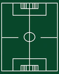 Green Football Field Lines Rug