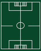 Green Football Field Lines Rug