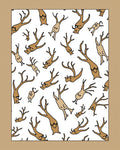 Whimsical Brown Branch Figures Rug