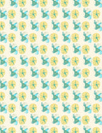 Pastel Yellow Blue Organic Roundlets Rug