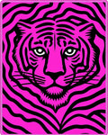 Vibrant Pink Tiger Stripes Rug