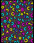 Retro Alphabet Confetti Splash Rug