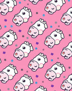 Whimsical Pink Cow Cute Kawaii Repeat Rug