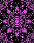 Vibrant Pink Mandala Bloom Rug