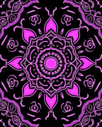 Vibrant Pink Mandala Bloom Rug