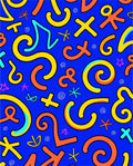 Colorful Abstract Memphis Shapes Rug