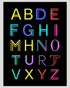 Bold Alphabet Color Block Rug