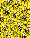 Happy Bees Honeycomb Swarm Rug