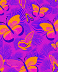 Vibrant Butterfly Foliage Abstraction Rug