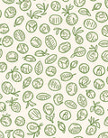 Green Organic Seed Leaf Collage Rug