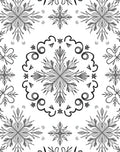 Winter Snowflake Medallion Grayscale Rug