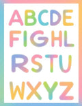 Pastel Rainbow Alphabet Letters Rug