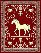 Crimson Horse Star Border Rug