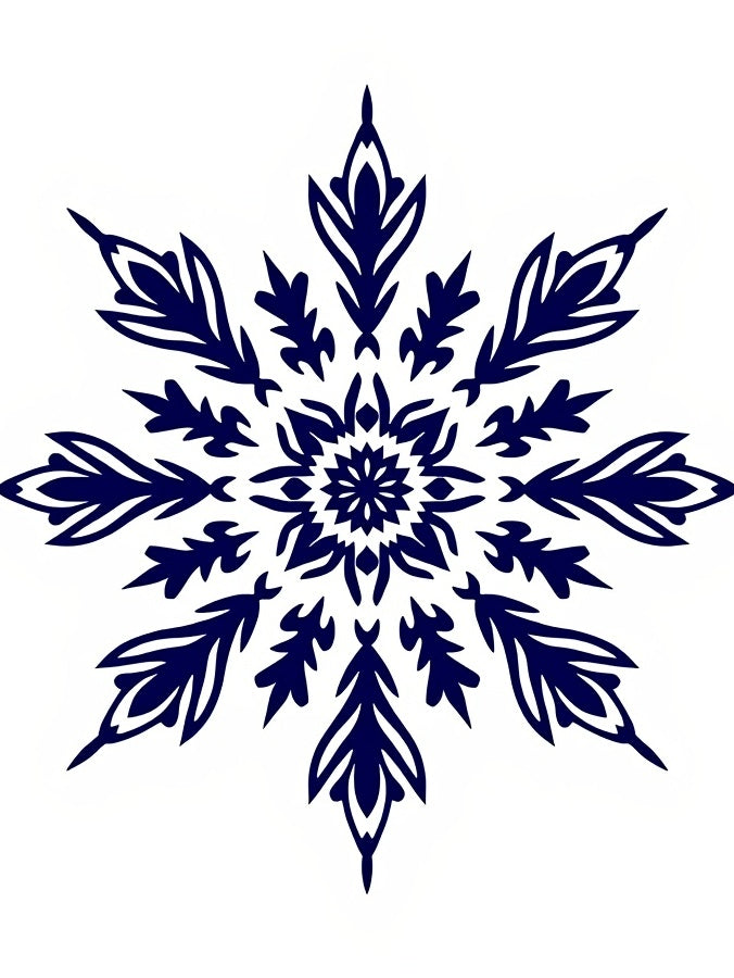 Deep Indigo Starburst Mandala Rug
