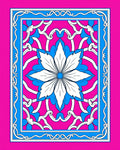 Vibrant Fuchsia Floral Medallion Rug
