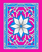 Vibrant Fuchsia Floral Medallion Rug