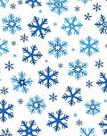 Deep Blue Snowflake Scatter Rug