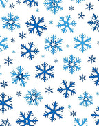 Deep Blue Snowflake Scatter Rug