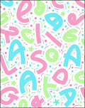 Playful Pastel Alphabet Confetti Rug