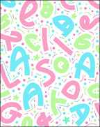 Playful Pastel Alphabet Confetti Rug