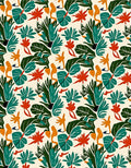 Tropical Leaves And Abstract Shapes Rug
