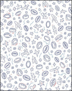 Whimsical Starburst Doodle Sporty Shapes Rug
