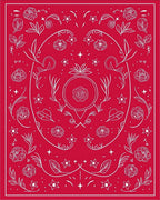 Crimson Floral Star Medallion Rug