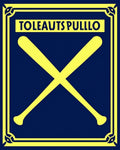 Navy Yellow Crossed Bats Emblem Rug