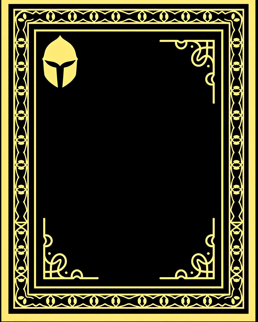 Grecian Gold Helmet Border Rug